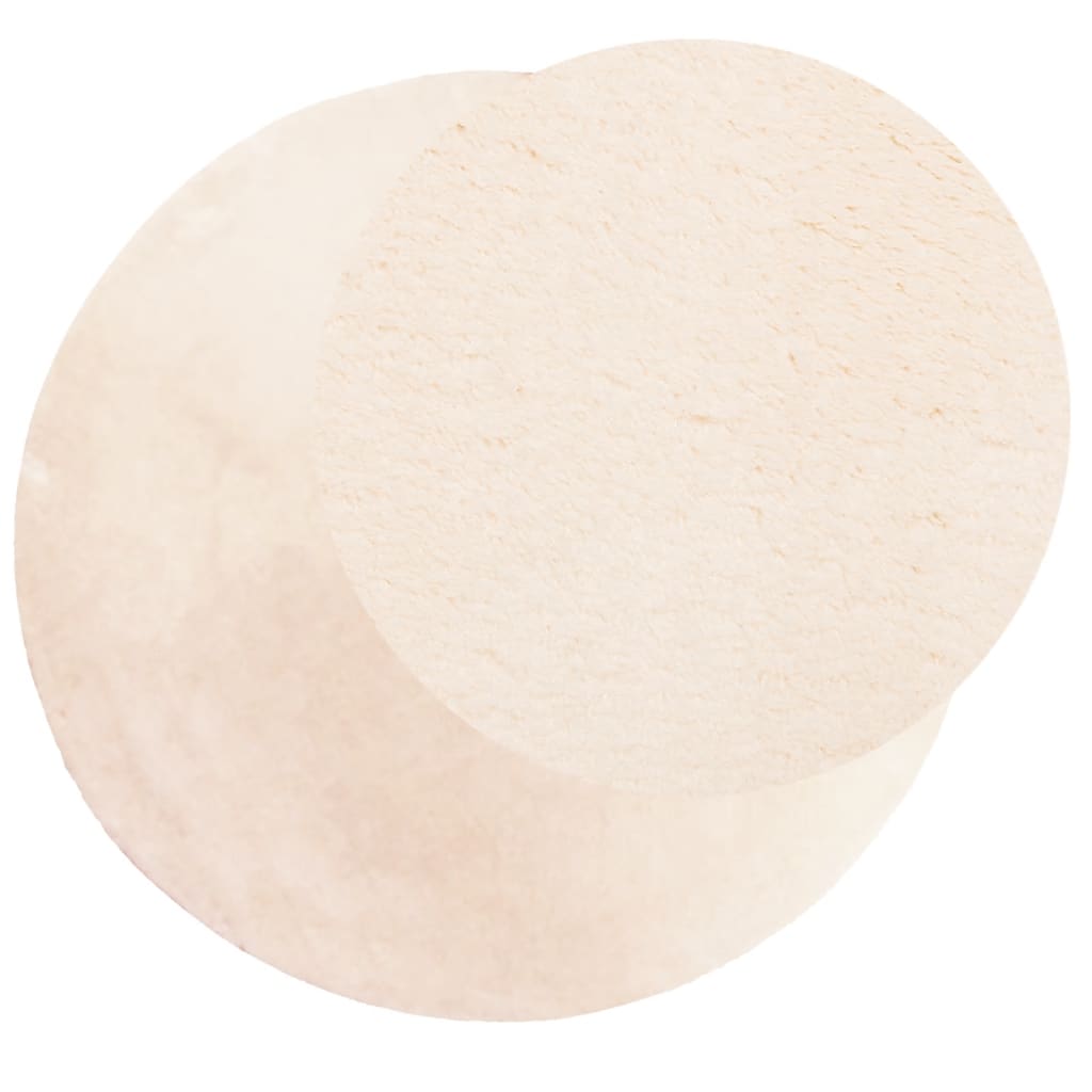 Tapete pelo curto macio e lavável huarte ø 80 cm bege