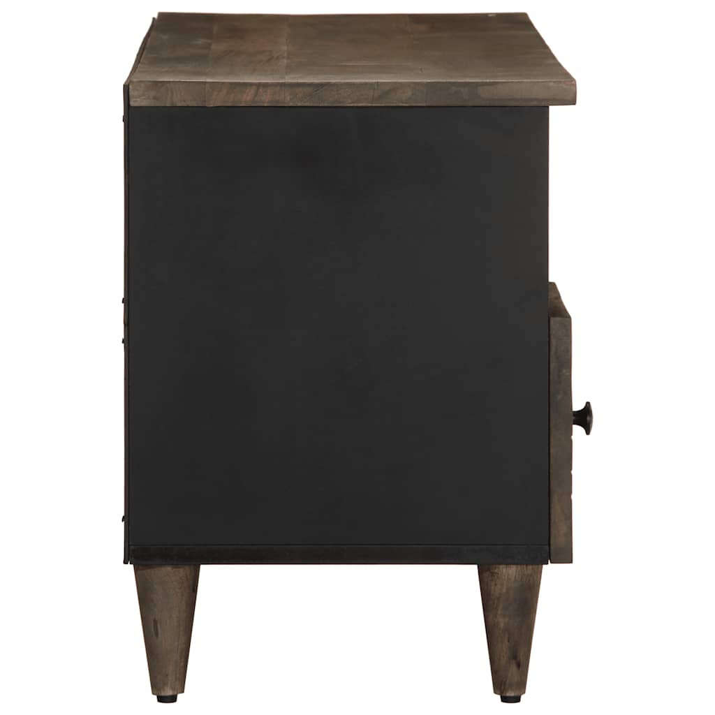 Móvel de TV 100x33x46 cm madeira de mangueira maciça preto
