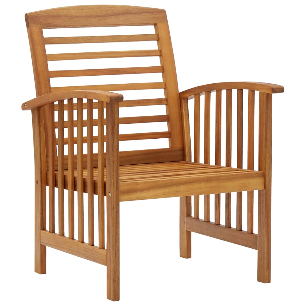 5 Pcs conjunto lounge de jardim madeira de acácia maciça