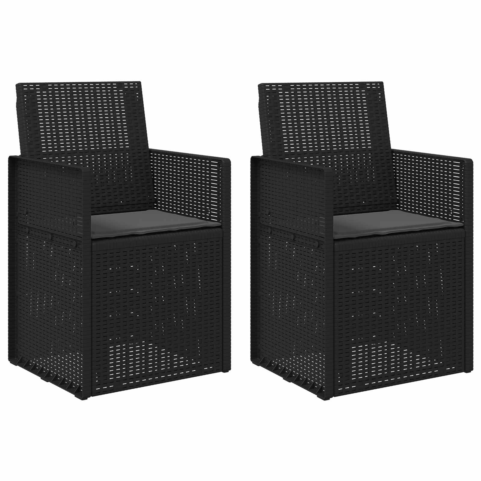 Cadeiras de jantar para jardim 2 unid. antracite PP