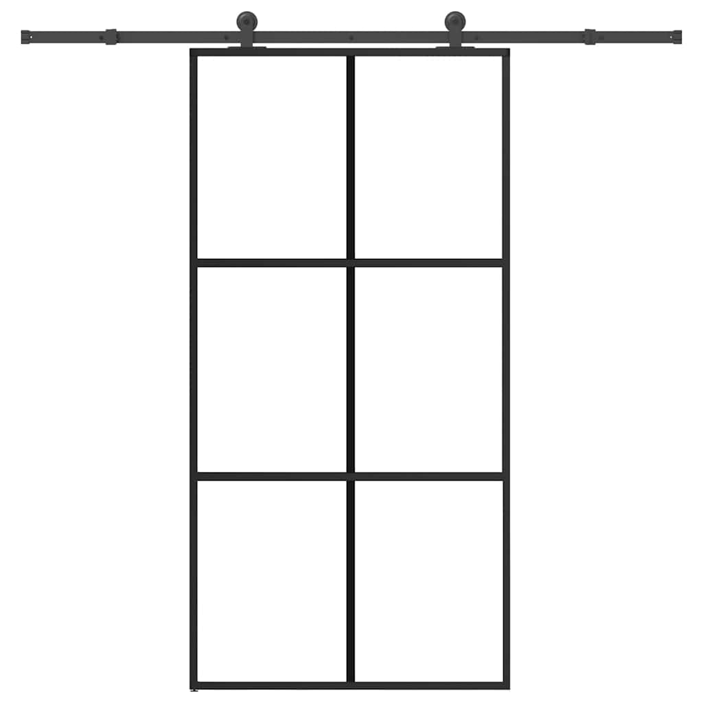 Porta deslizante c/ conj ferragens 102x205cm vidro esg/alumínio