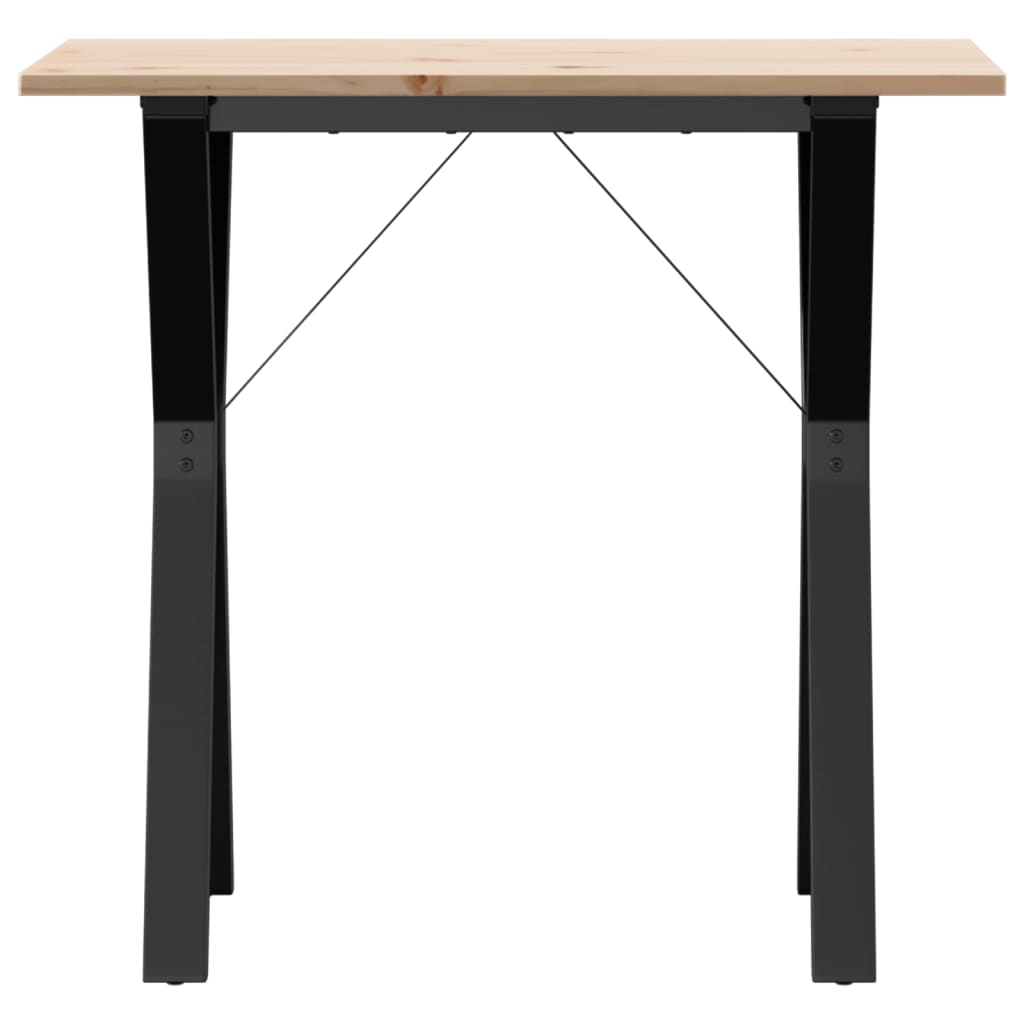 Mesa de jantar estrutura em y 80x50x75 cm pinho e aço
