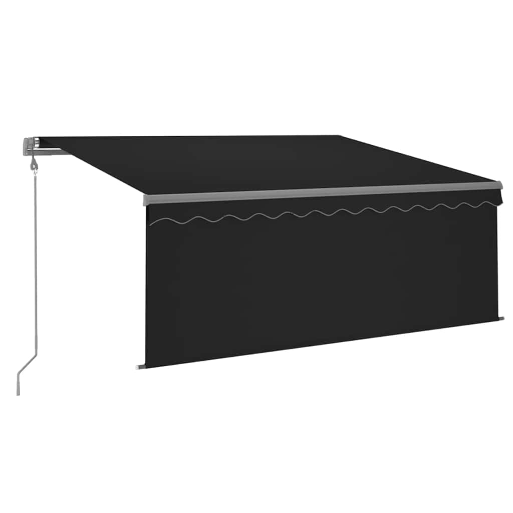Toldo automático c/ estore/LED/sensor vento 3,5x2,5 m antracite