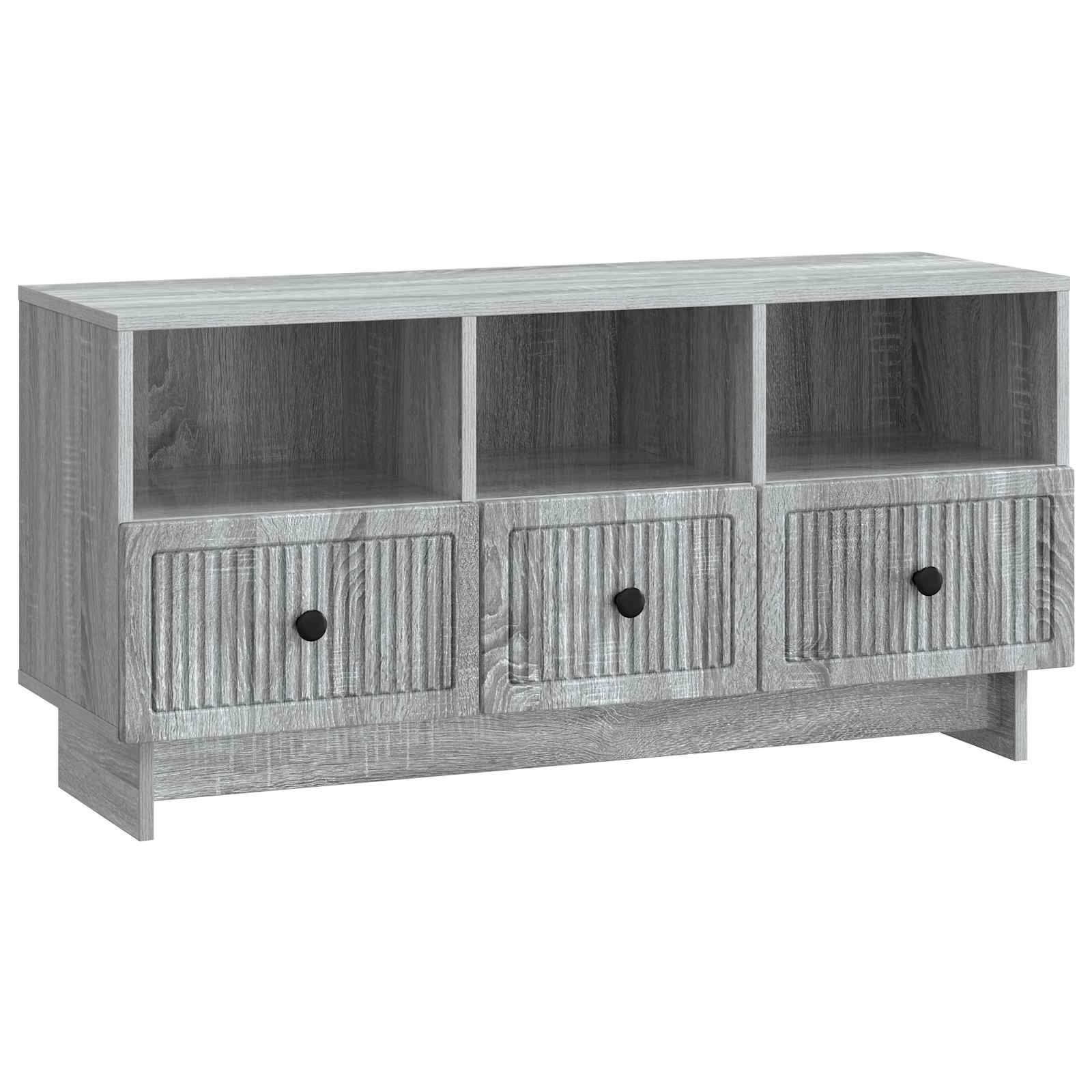 Gabinete para TV com gaveta sonoma cinzento 102 x 34,5 x 50 cm