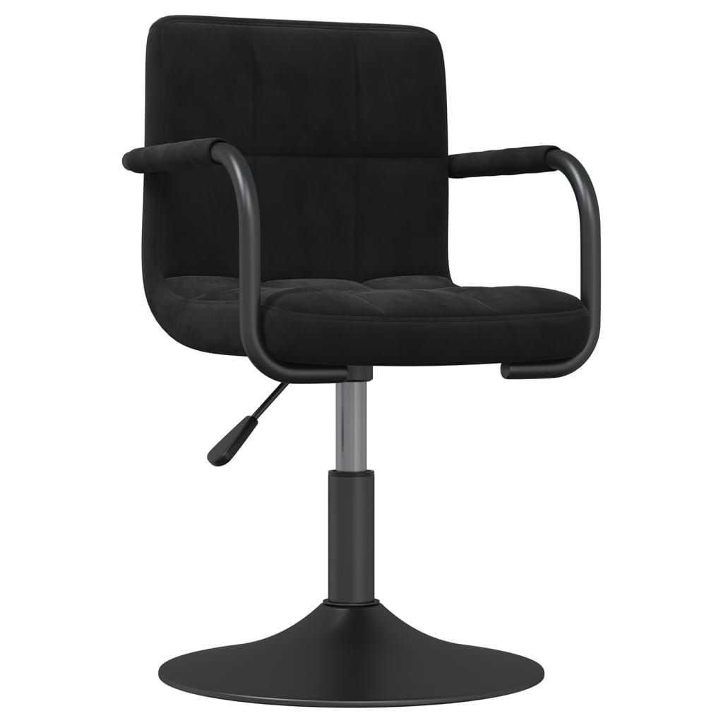 Cadeiras de jantar giratórias 4 pcs veludo preto