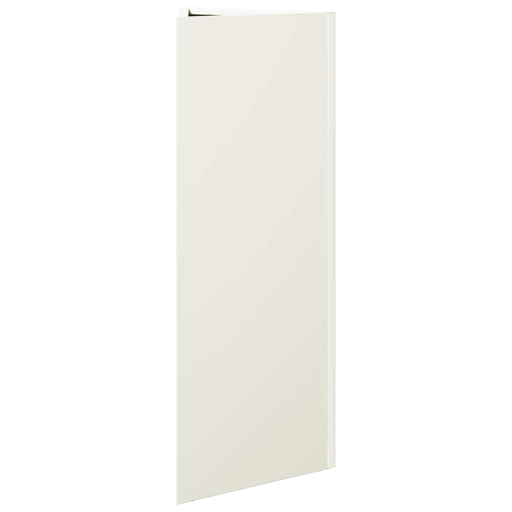 Vaso/floreira de jardim triangular 30x26x75 cm aço branco