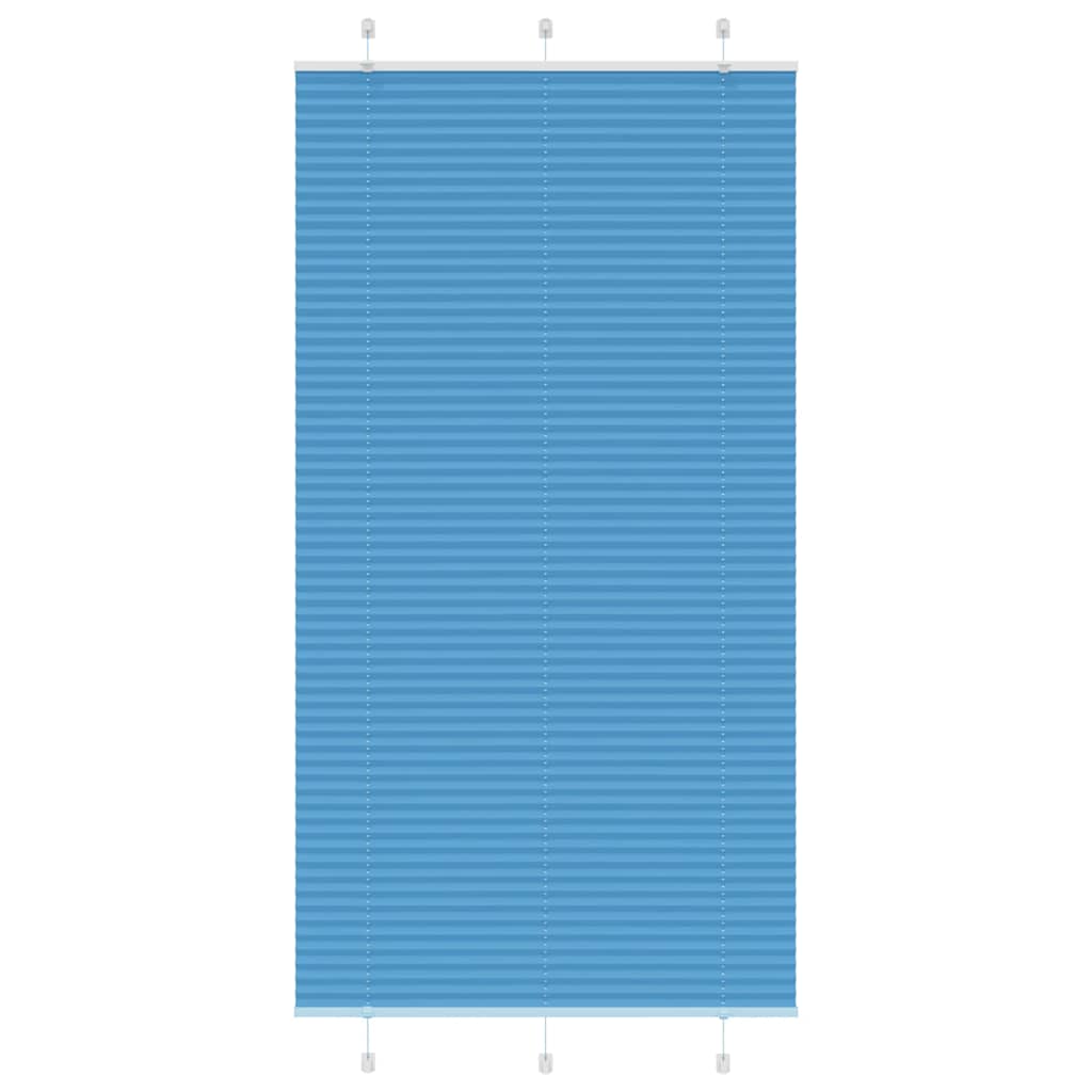 Azul plissada cega 110x200 cm largura tecido 109,4cm poliéster