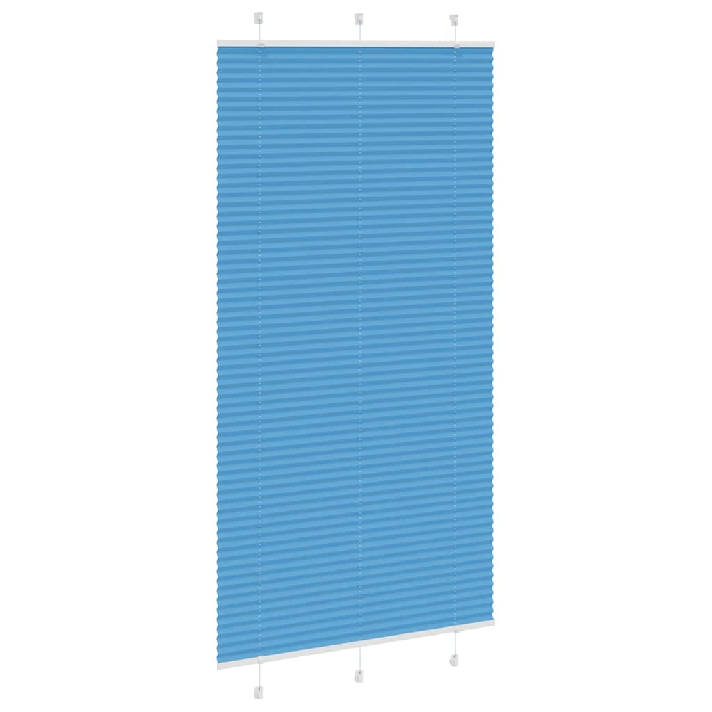 Azul plissada cega 110x200 cm largura tecido 109,4cm poliéster