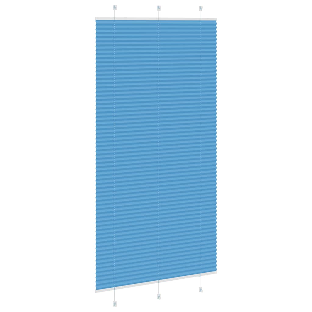 Azul plissada cega 110x200 cm largura tecido 109,4cm poliéster