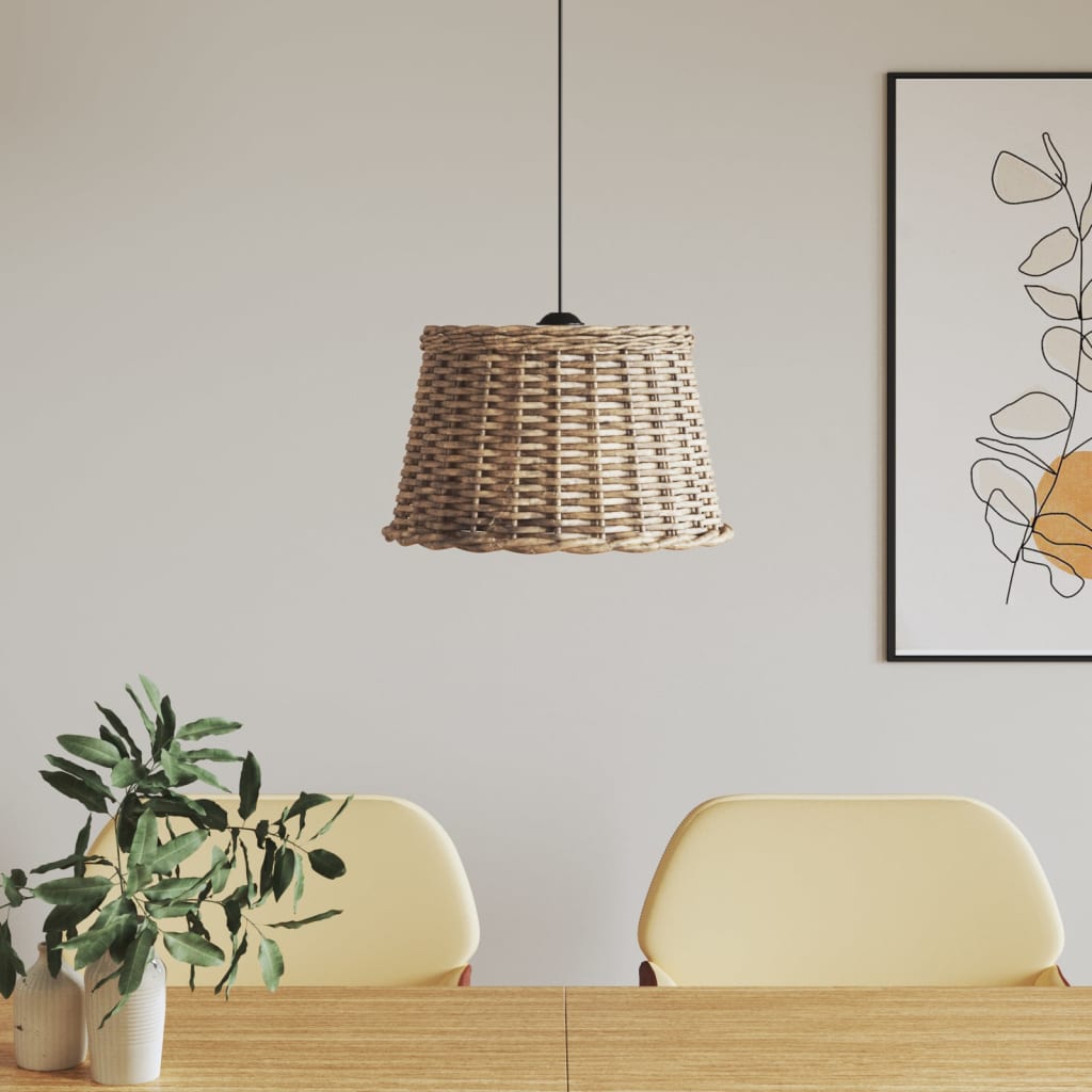 Abajur de teto ø45x28 cm vime castanho