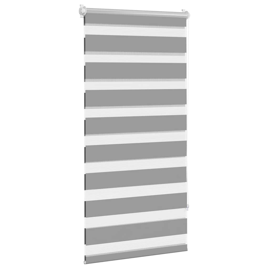 Cortina zebra 60,9x120 cm, largura do tecido 56,7 cm, cinza