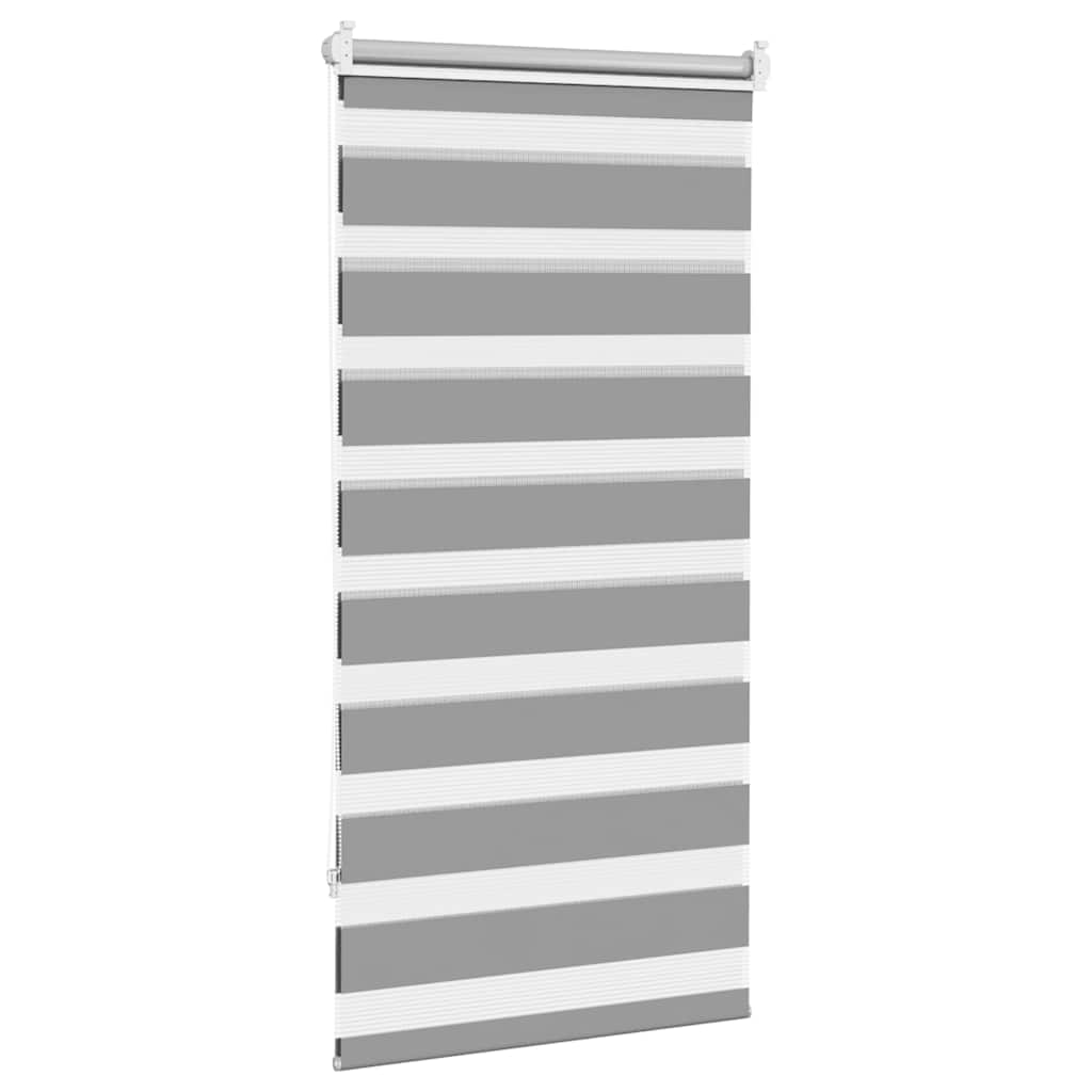 Cortina zebra 60,9x120 cm, largura do tecido 56,7 cm, cinza