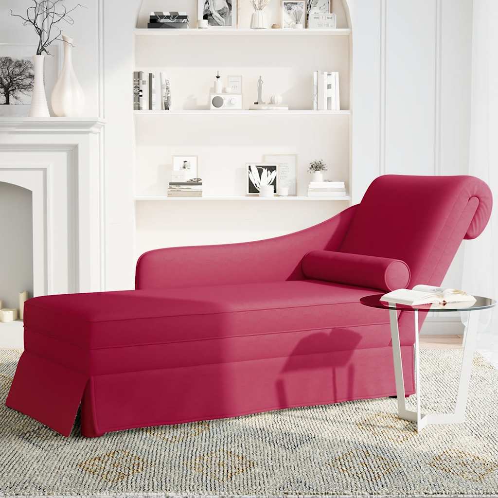 Chaise lounge c/ reforço/apoio de braços direito veludo