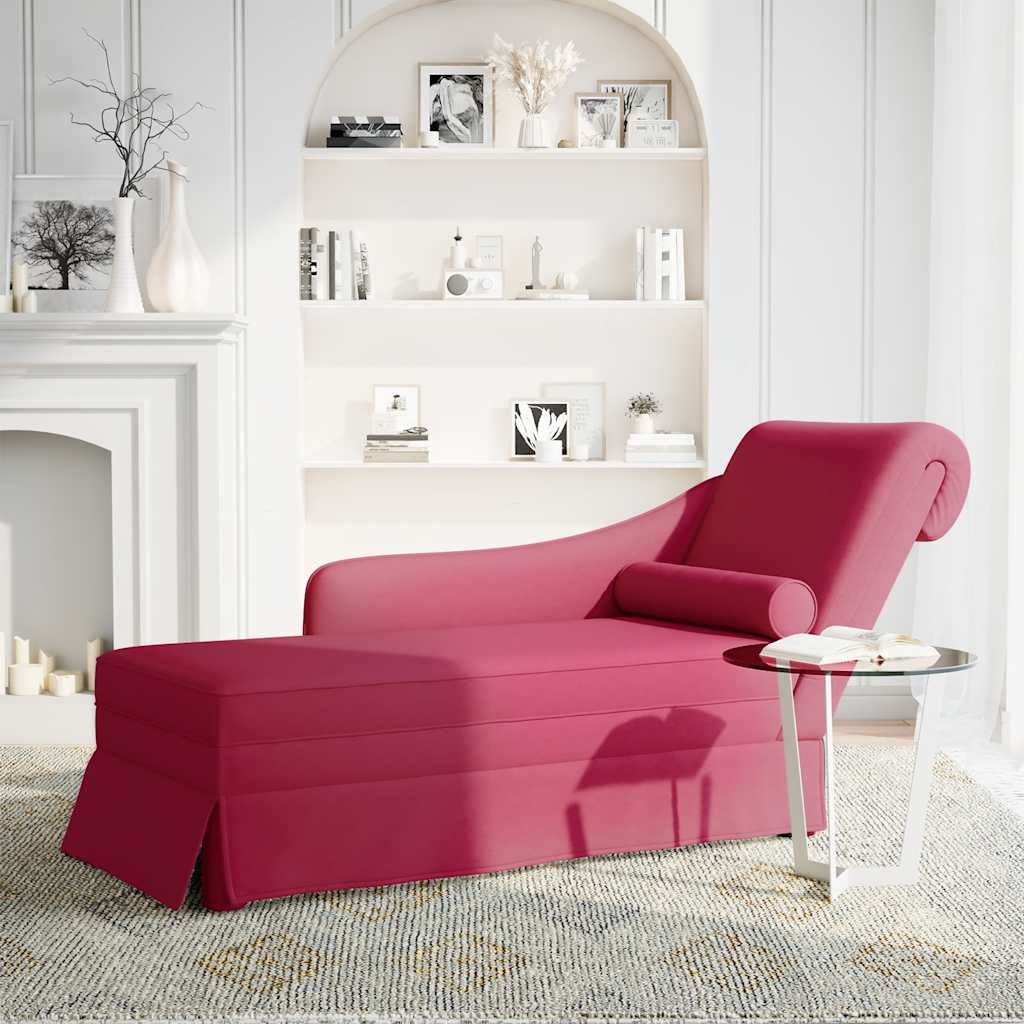 Chaise lounge c/ reforço/apoio de braços direito veludo