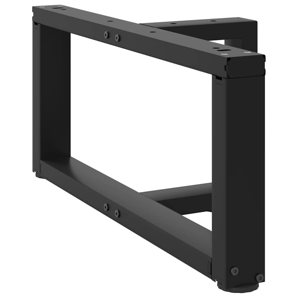Pés para mesa de centro em forma de t, 2 peças, preto, 70x25x(30-31) cm, aço