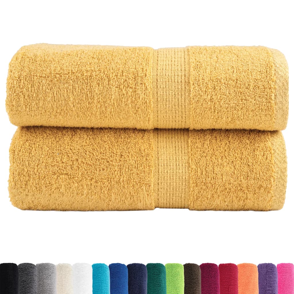 Toalhas de rosto premium solund 2 peças douradas 30x30 cm 600 g/m²