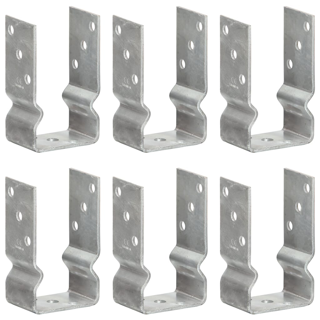 Âncoras de vedação 6 pcs 8x6x15 cm aço galvanizado prateado