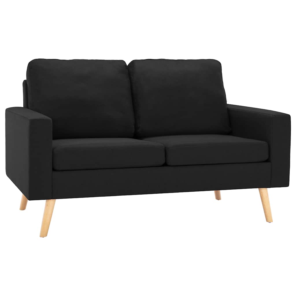 2 Pcs conjunto de sofás tecido preto