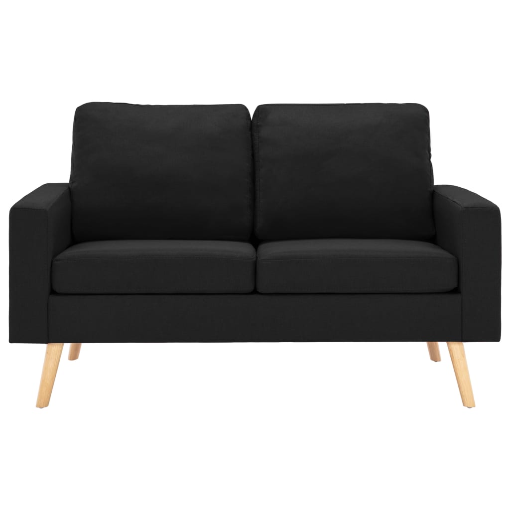2 Pcs conjunto de sofás tecido preto