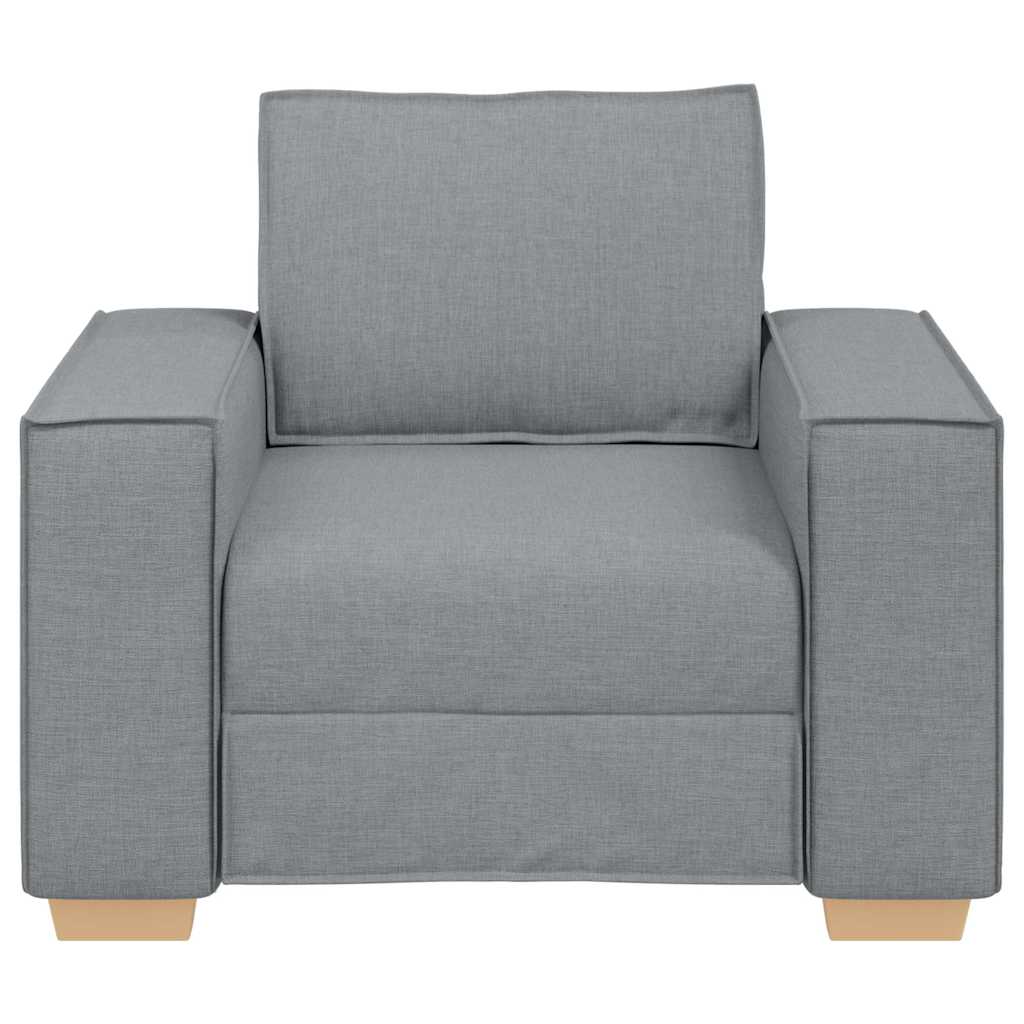 Sofá-cadeira cinza claro 100x78x84 cm tecido