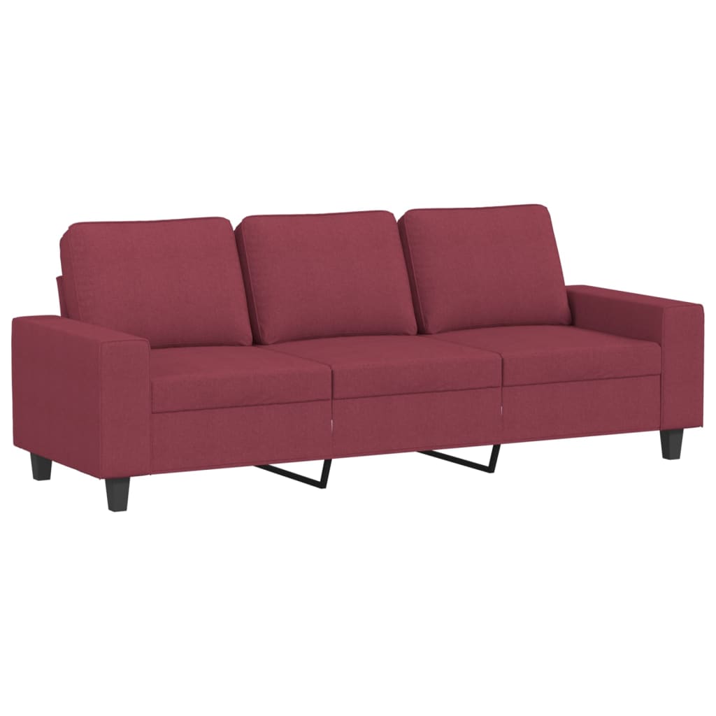 2 Pcs conjunto de sofás tecido vermelho-tinto