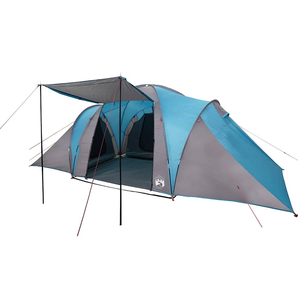 Tenda familiar em cúpula para 6 pessoas impermeável azul