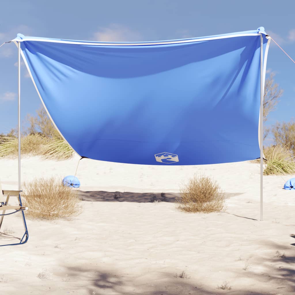 Toldo de praia com âncoras de areia 304x300 cm azul