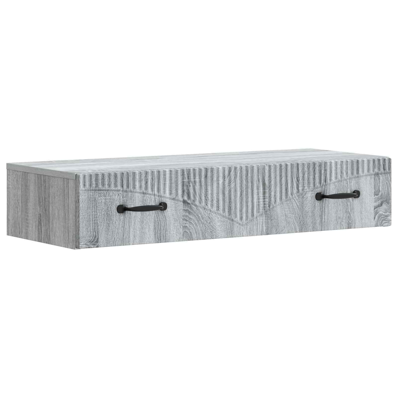 Mesa lateral de parede sonoma cinzento 87,5 x 34,5 x 17 cm