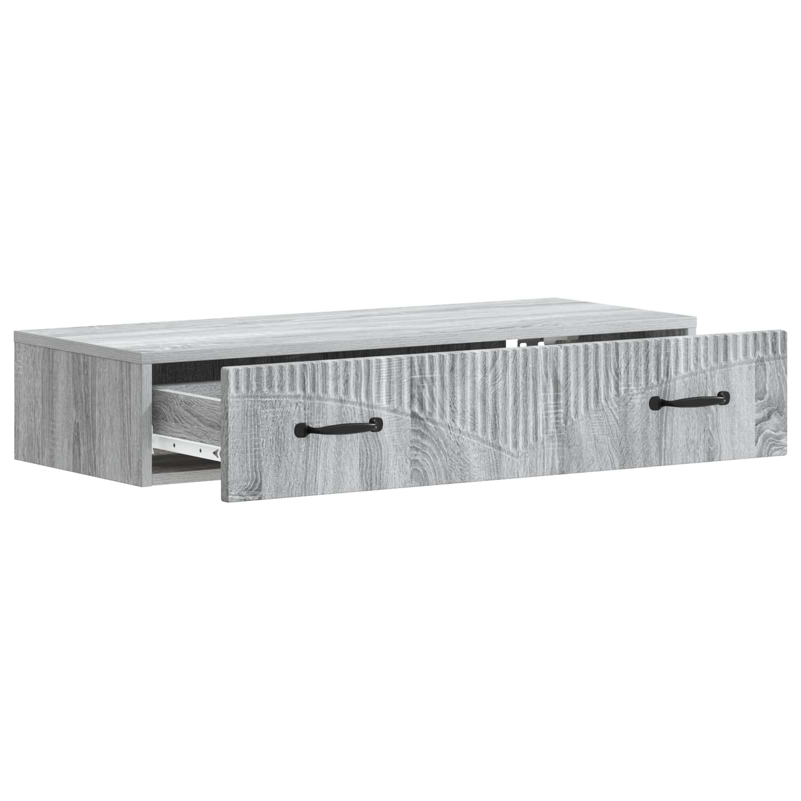 Mesa lateral de parede sonoma cinzento 87,5 x 34,5 x 17 cm