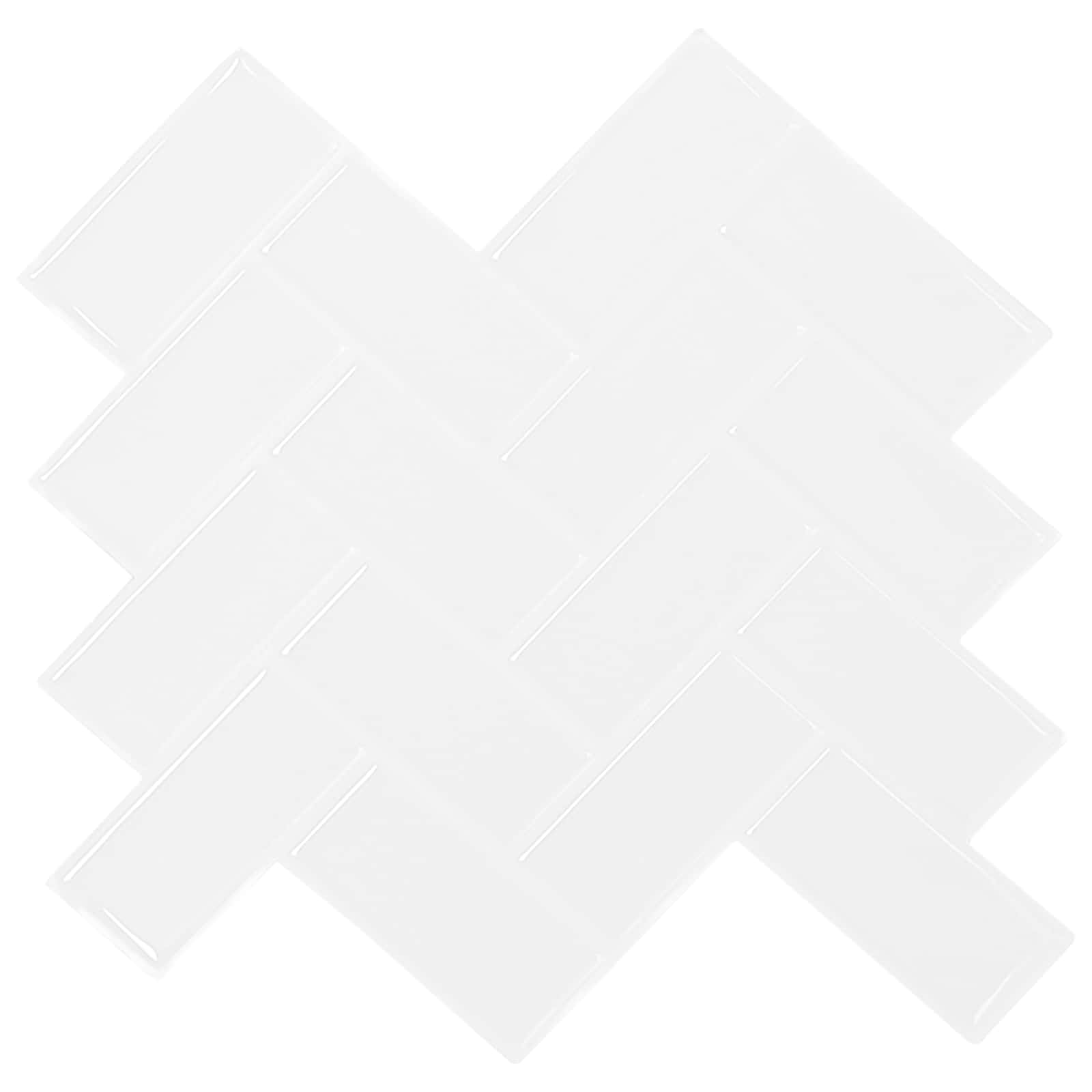 Azulejo chevron 50 unid. branco 30 x 30 cm poliuretano e PET