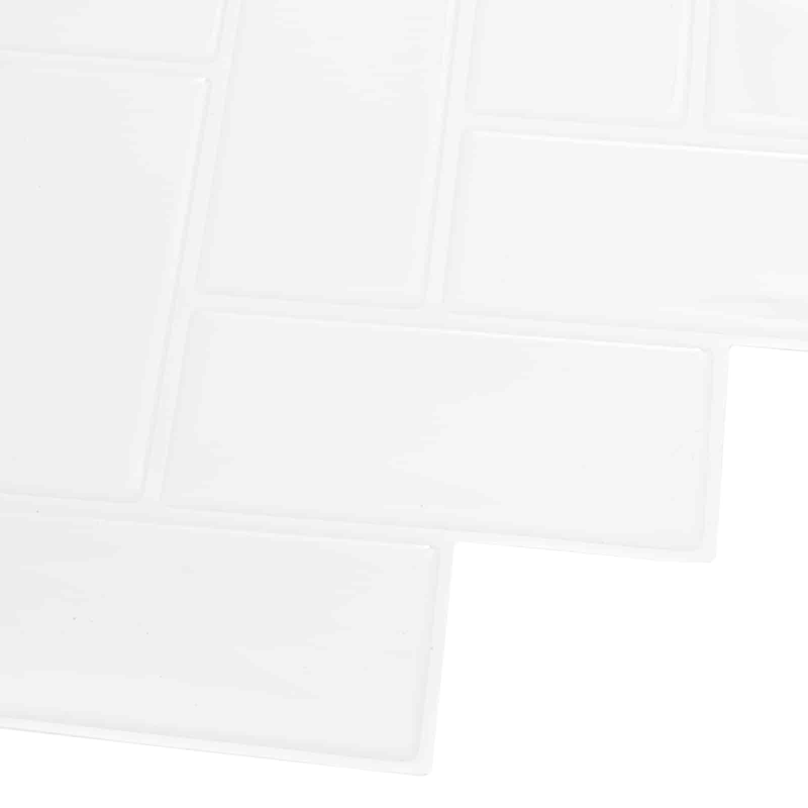 Azulejo chevron 50 unid. branco 30 x 30 cm poliuretano e PET