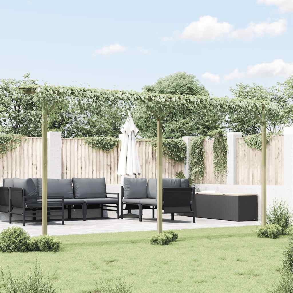 Pérgola de jardim 410x40x203 cm madeira