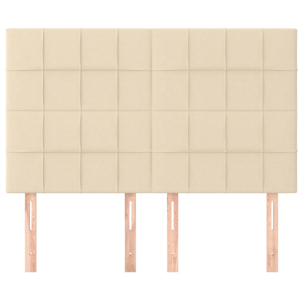 Cabeceira creme 144x5x118/128 cm tecido