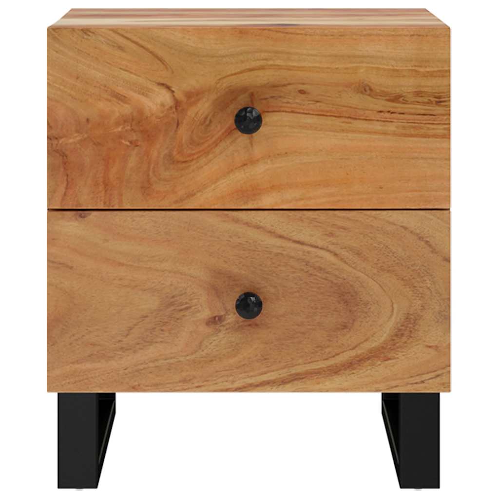 Mesas de cabeceira 2 pcs 40x33x46 cm madeira de acácia maciça
