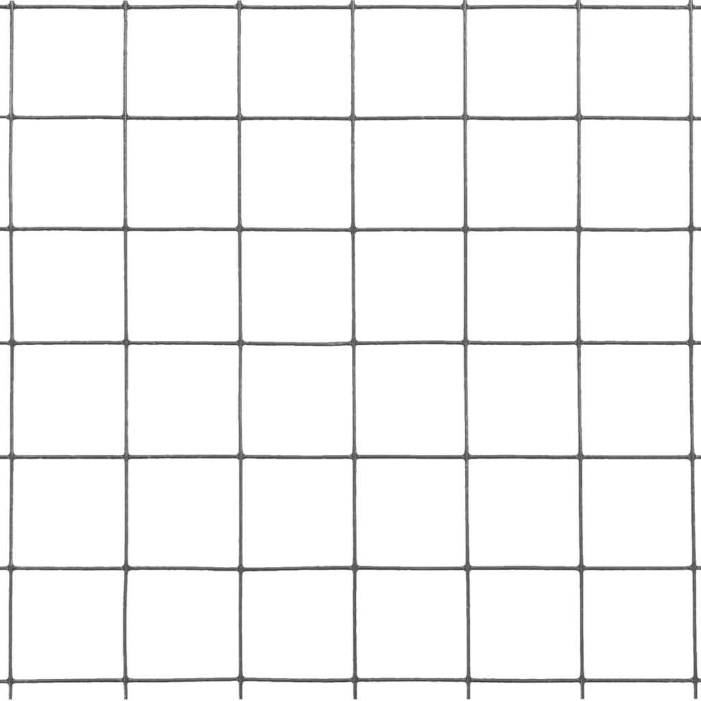 Cerca arame galinheiro 25x1,5m aço c/ revestimento PVC cinzento