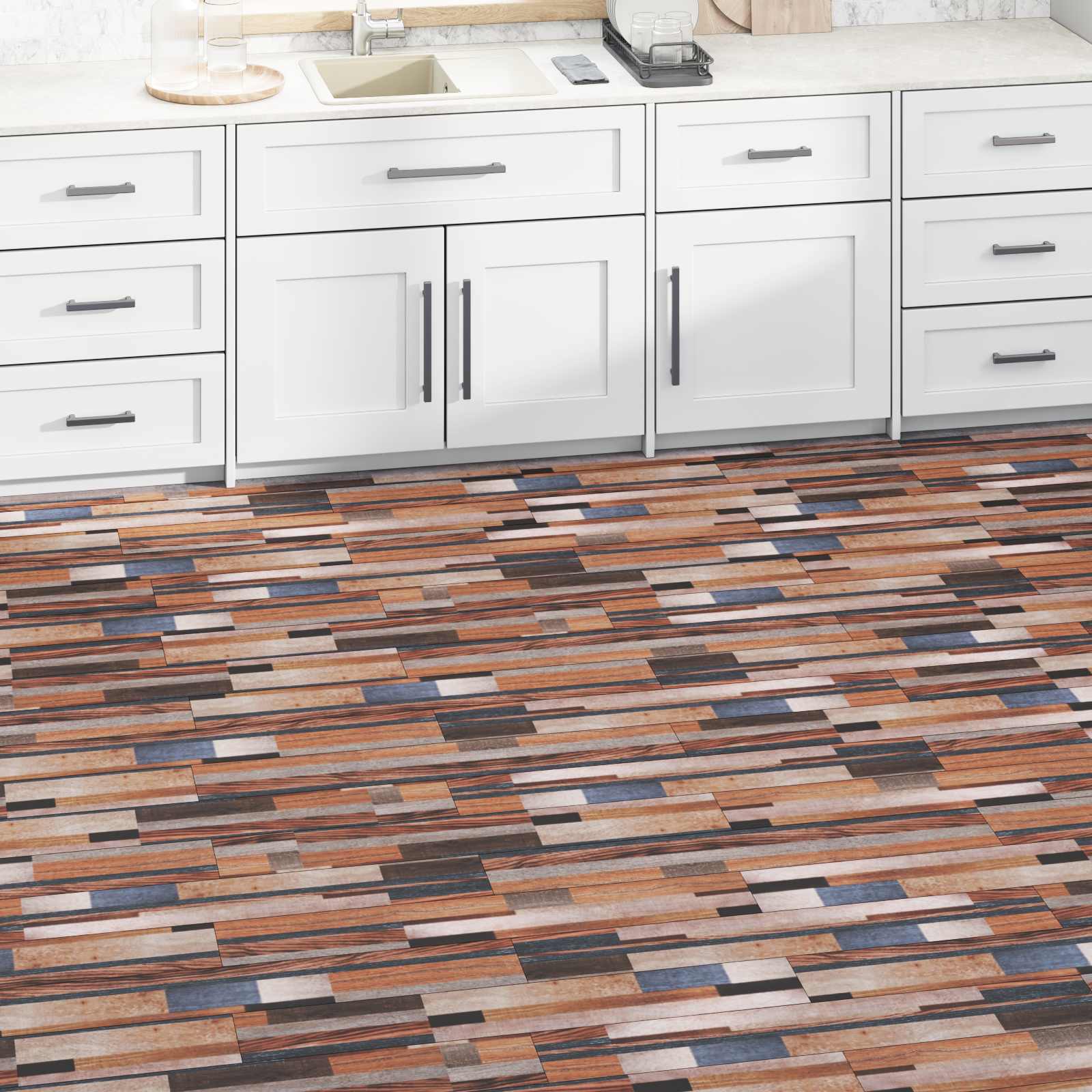 Pranchas de piso multicolor 5,02 m² 36 unid. PVC