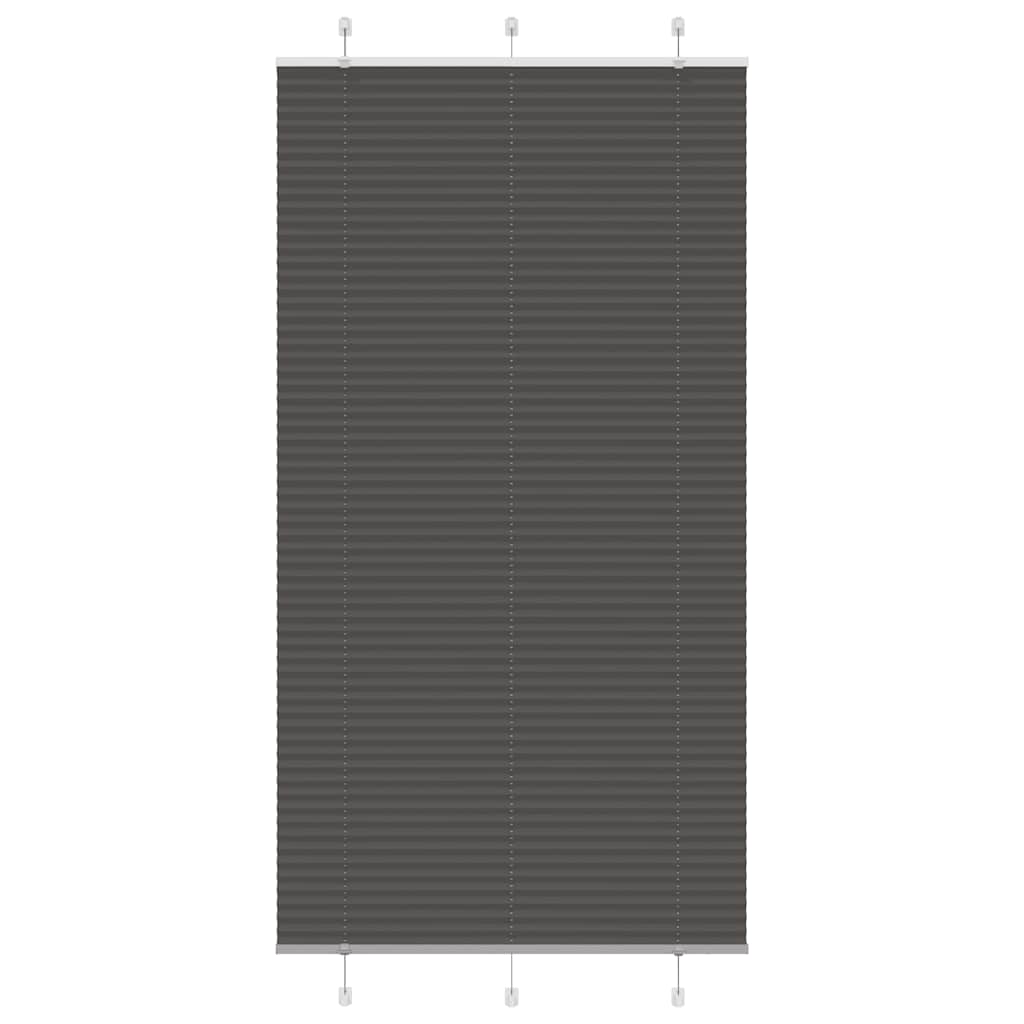 Preto plissada cega 110x200 cm largura tecido 109,4cm poliéster