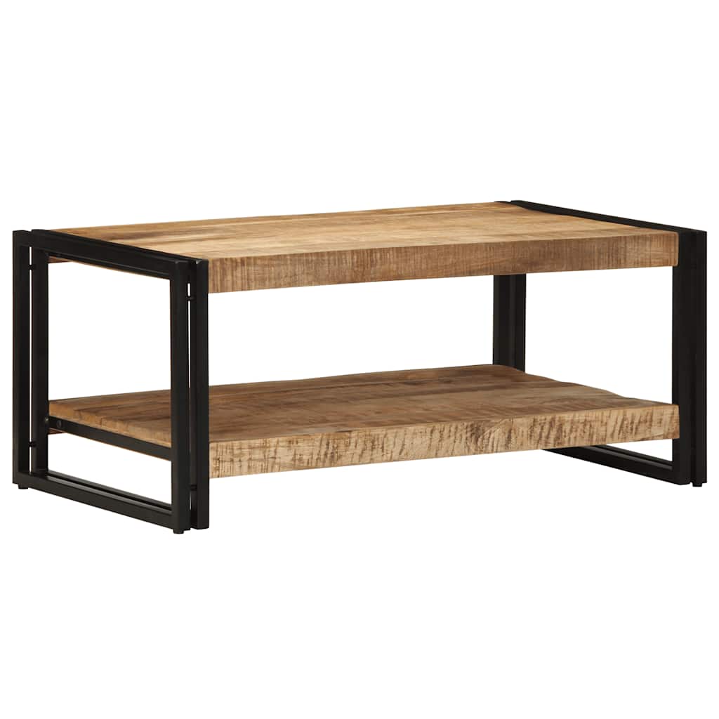 Mesa de centro 90x50x38 cm madeira de mangueira áspera maciça