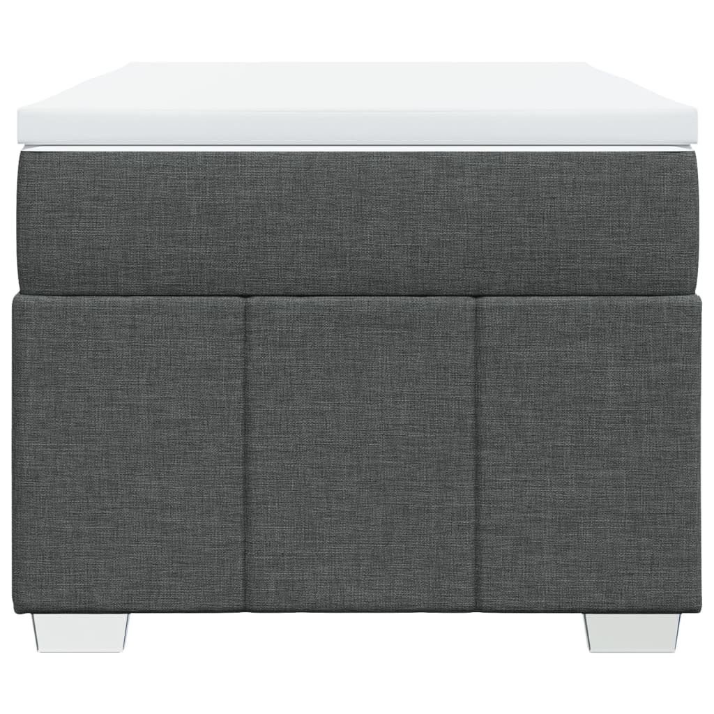 Cama com molas/colchão 80x200 cm tecido cinzento-escuro
