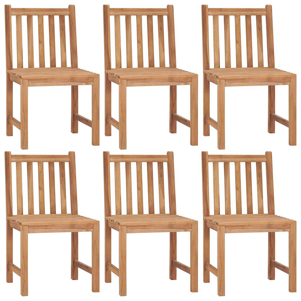 Cadeiras de jardim 6 pcs c/ almofadões madeira de teca maciça