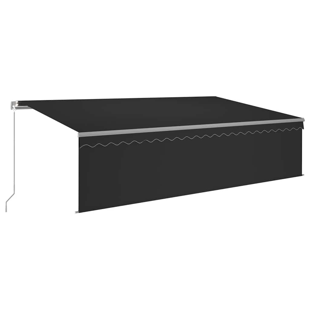Toldo retrátil manual com estore 5x3 m antracite