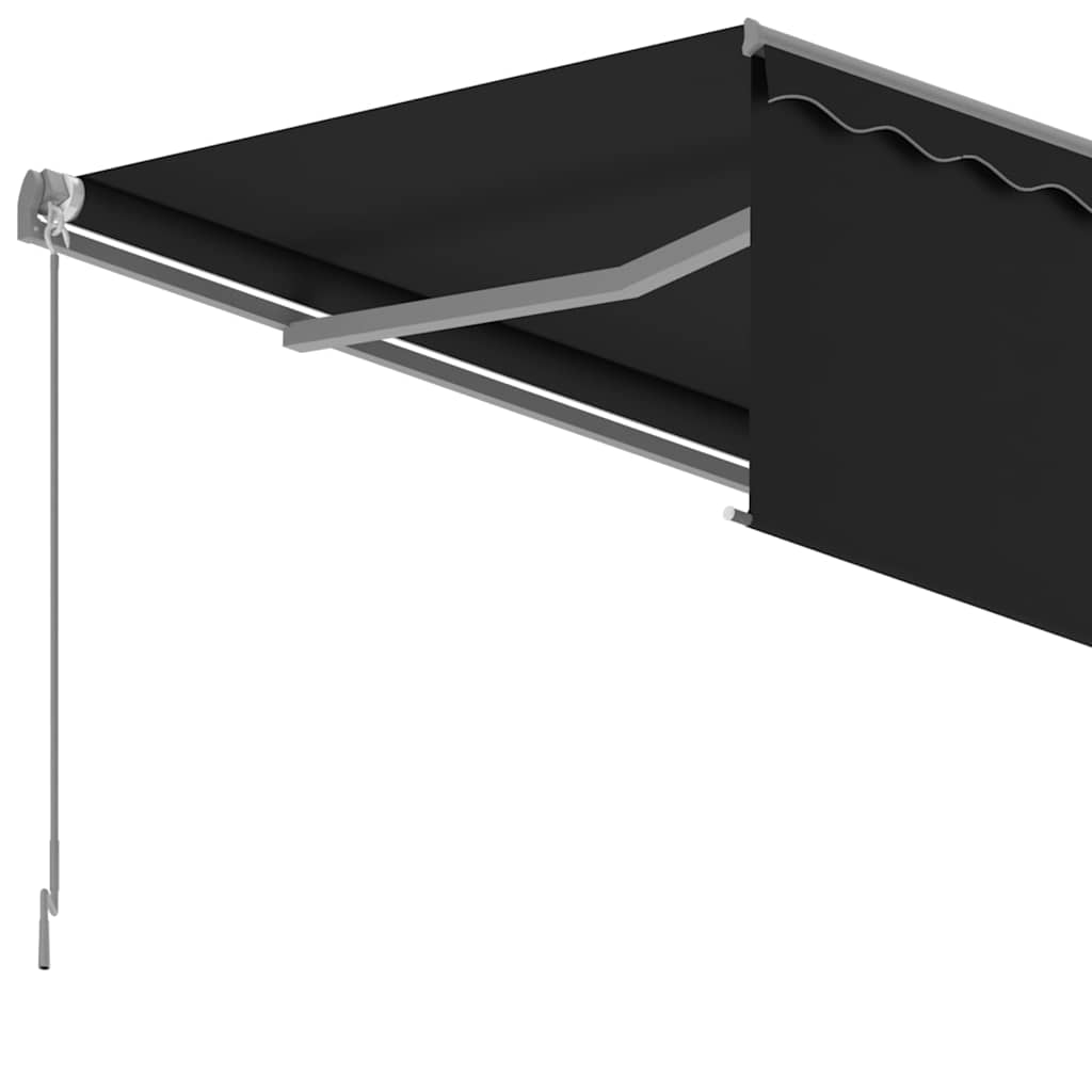 Toldo retrátil manual com estore 5x3 m antracite