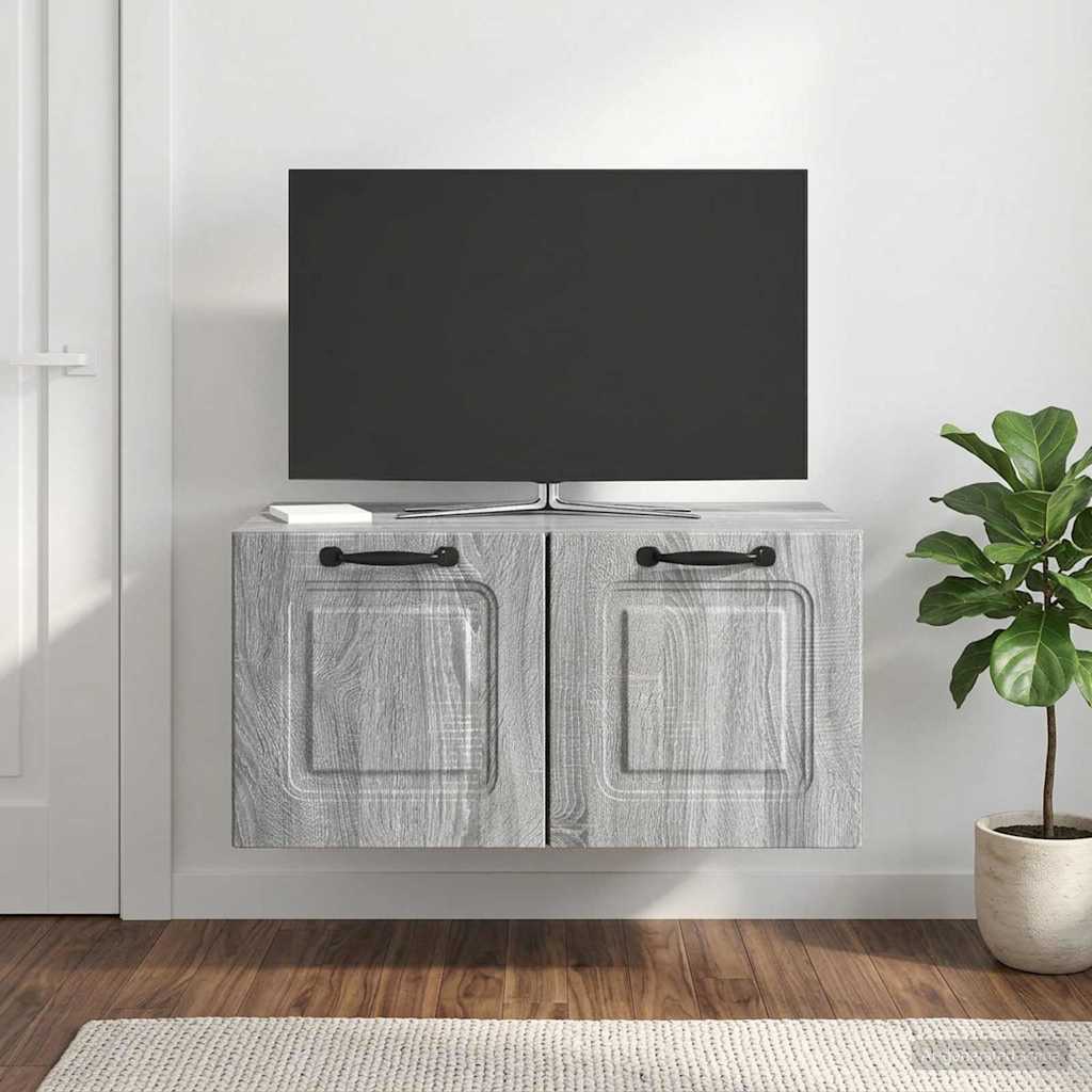 Gabinete de TV de parede sonoma cinzento 59,5 x 41 x 30 cm