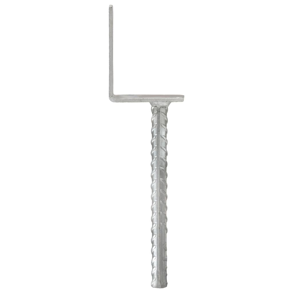 Âncoras de vedação 12 pcs 8x6x30 cm aço galvanizado prateado