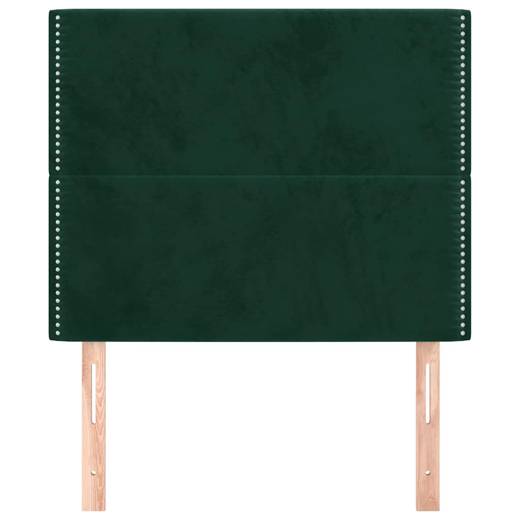 Cabeceira verde escuro 90x5x118/128 cm veludo