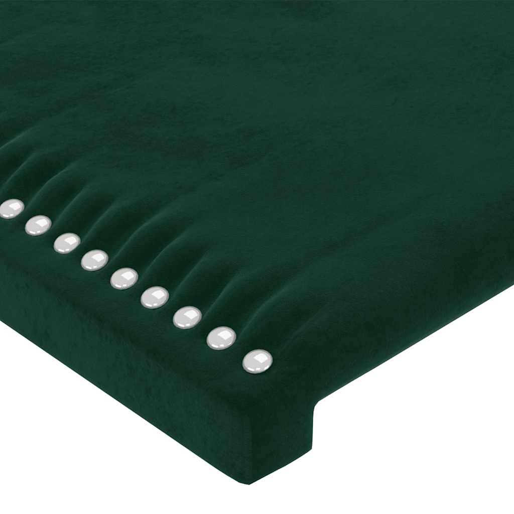 Cabeceira verde escuro 90x5x118/128 cm veludo