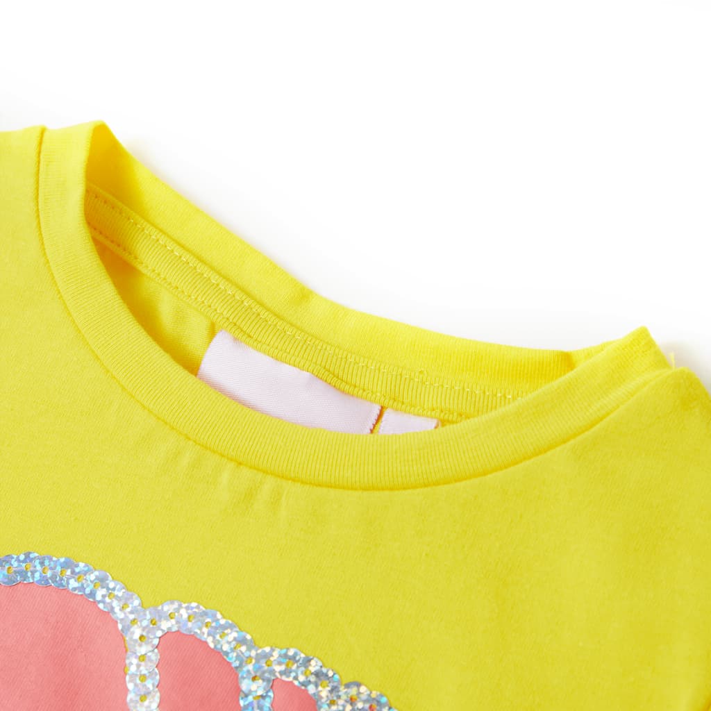 T-shirt de criança amarelo 128