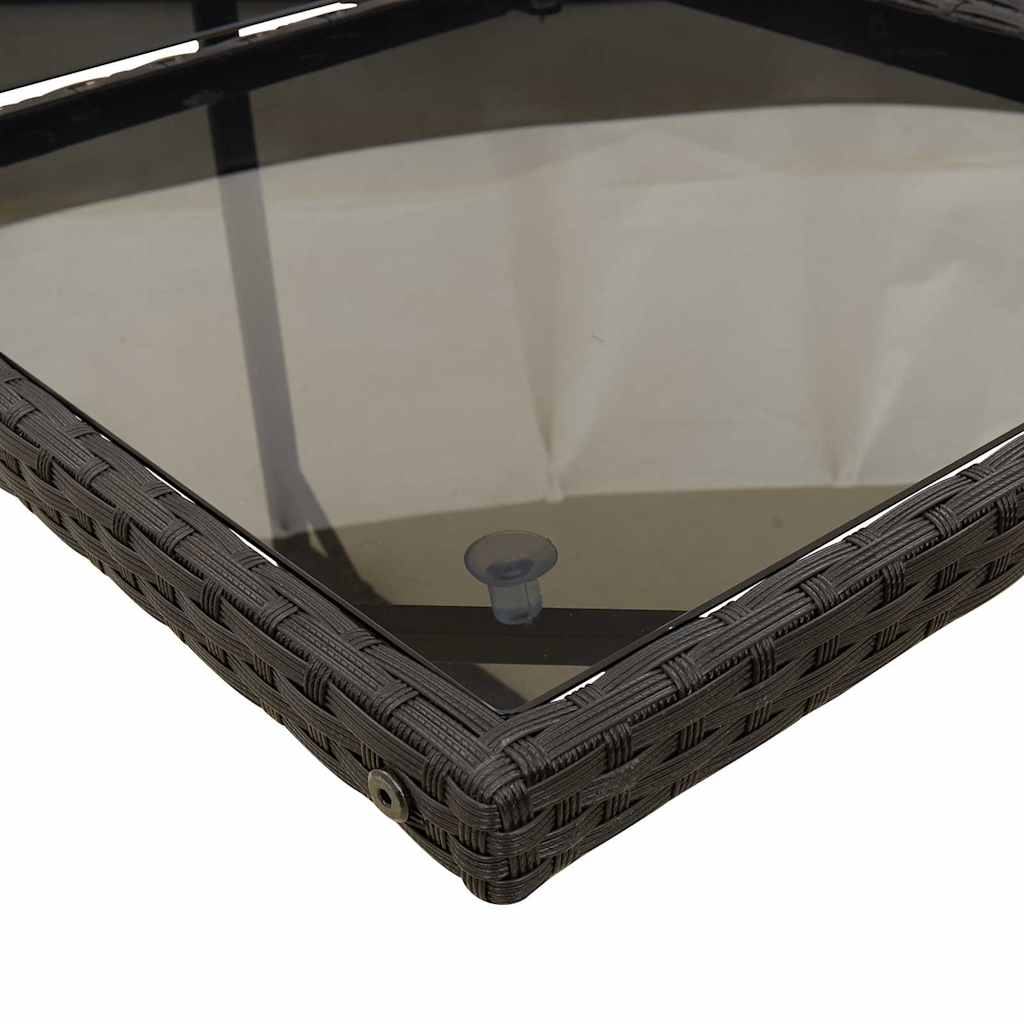 13 Pcs conjunto de jantar p/jardim com almofadões vime PE preto