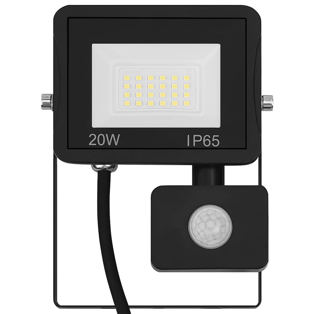 Projetor c/ iluminação LED e sensor 20 w branco quente