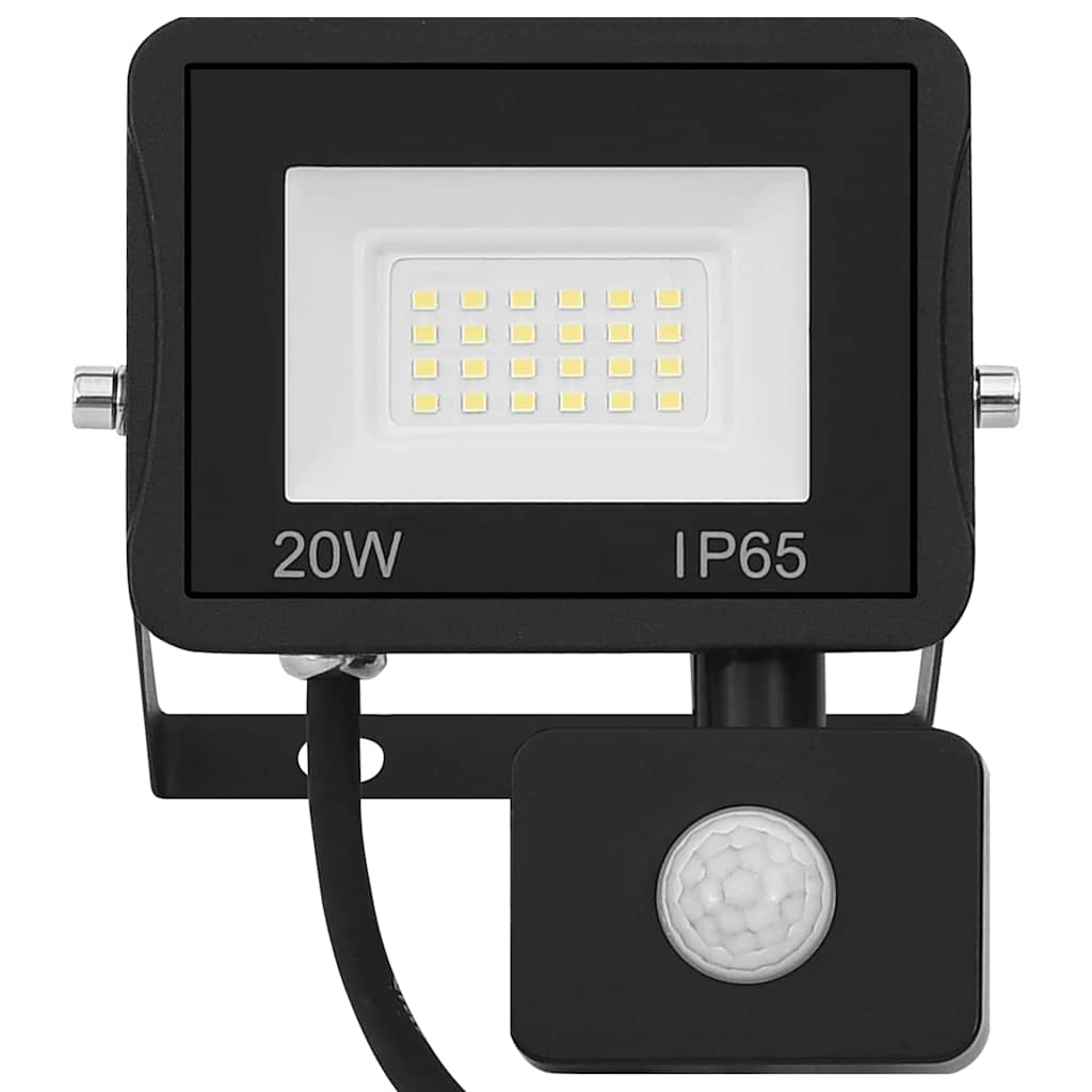 Projetor c/ iluminação LED e sensor 20 w branco quente